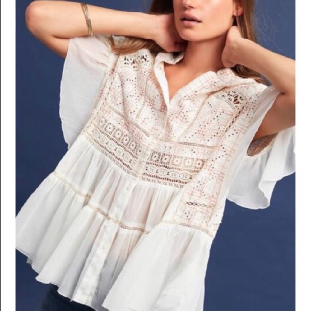 Anthropologie Akemi + Kin Lindy Popover Top
